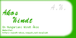 akos windt business card