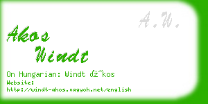 akos windt business card